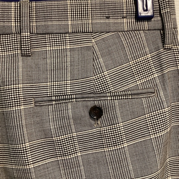 J. Crew Bowery Houndstooth Plaid Four Season Wool Dress Pant, Size 32 x 32 - Picture 6 of 16